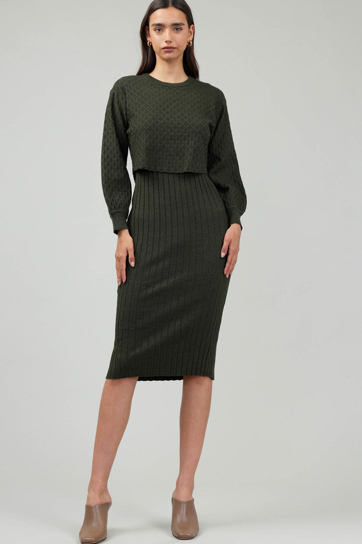 SWEATER MIDI DRESS