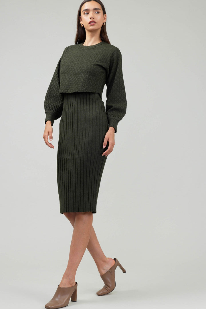 SWEATER MIDI DRESS