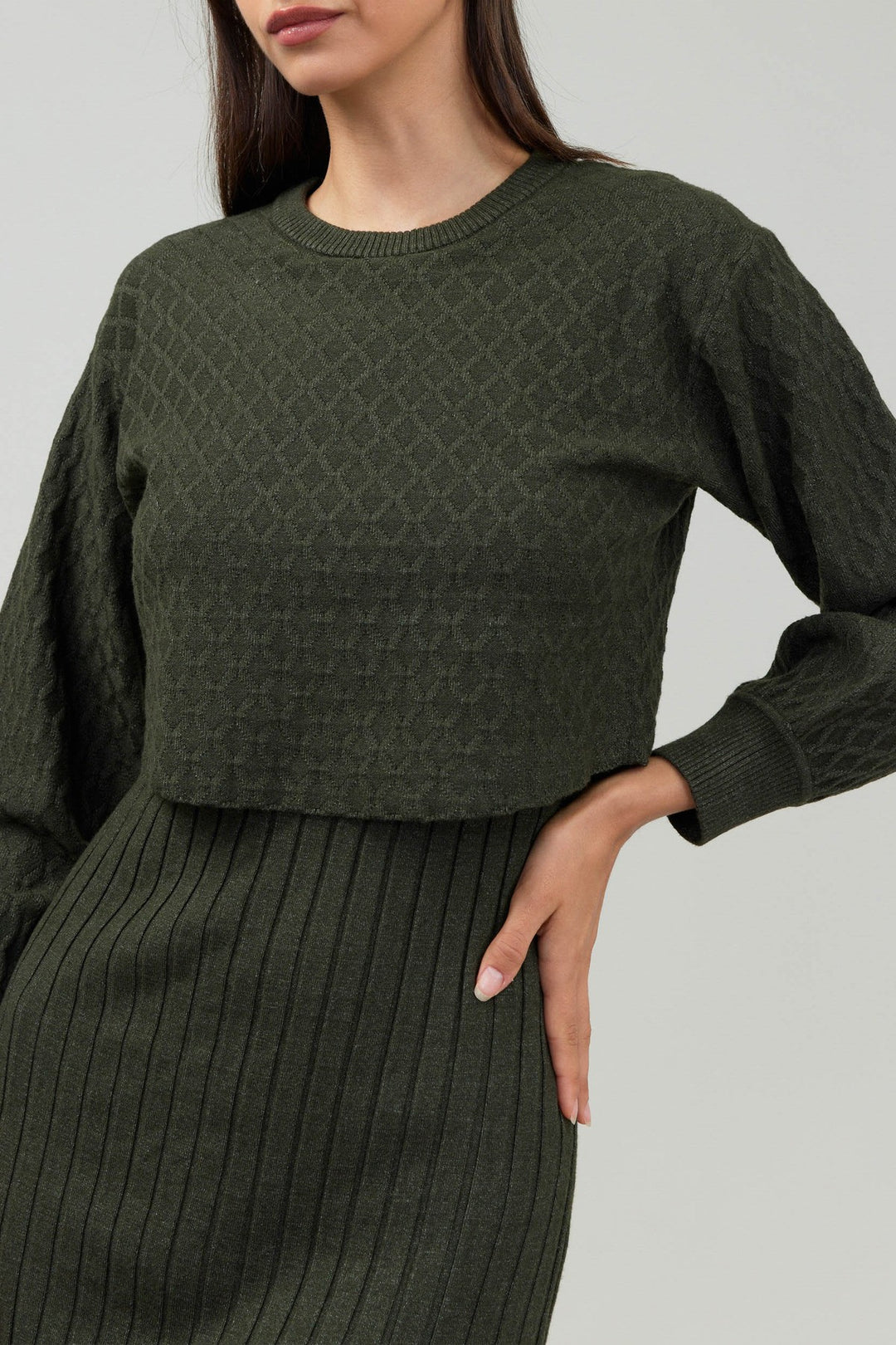 SWEATER MIDI DRESS