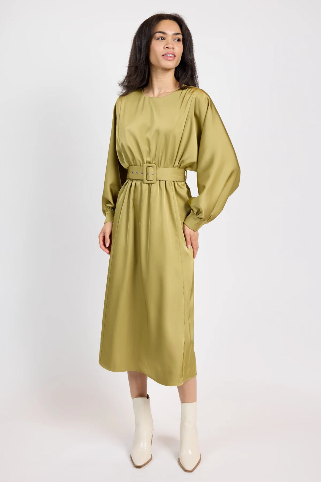 MOOD BOOST DOLMAN MIDI DRESS